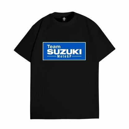 2026 Summer Bestseller Suzuki Racing Team 100% Cotton Trendy Men T-shirt Daily Outdoor Sports Casual Loose Street Short-sleeve