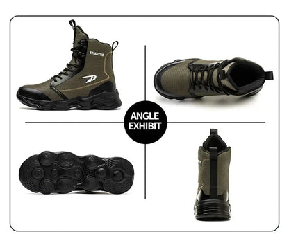 Safety Shoes Men Boots High Top Work Sneakers Steel Toe Cap Anti-smash Puncture-Proof work Boots Indestructible Shoes