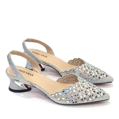 Royal Blue Shoe And Bag With Elegant High Heels Shoes Italian Popular Design African Ladies Shoes Bag Set