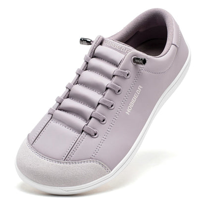 Unisex Barefoot Wide Toe Shoes Women Men Artificial Leather Minimalist Sneakers Adjustable Slip On Walking Shoes