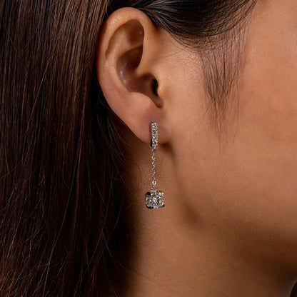 1 Carat D Color Moissanite Diamond Classic Earrings 18K White Gold Plated Charm Earrings For Women Jewelry Wholesale