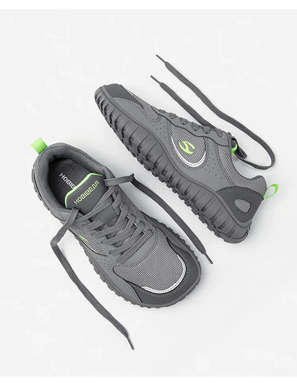 Unisex Wide Toe Sneakers Comfortable Walking Shoes Lace Up Outdoor Travel Breathable Sneakers