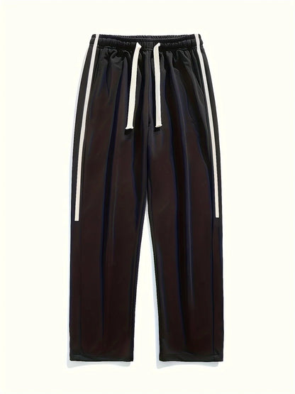 Men's summer sweatpants with drawstrings and pockets, quick-drying loose fit, smart casual jogging bottoms for outdoor activitie