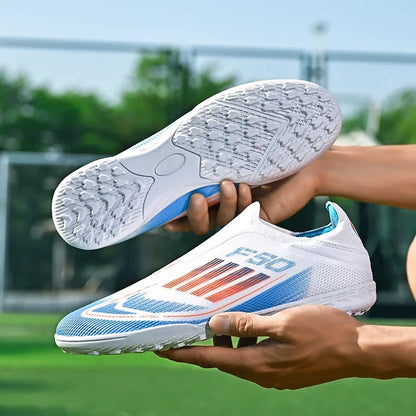 New Men Soccer Shoes Outdoor Sport Football Boots Training Breathable Match Boys Adult Cleats Non Slip Long Spikes Comfortable