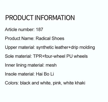 Roller Skate Shoe Walking Shoes With Four-wheel Student Sports Pulleys Walking Shoes With Wheels Summer Spring Kids Sneakers
