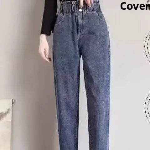 High Waist Harlan Jeans Women Loose Slim Straight Leg Dad Pants