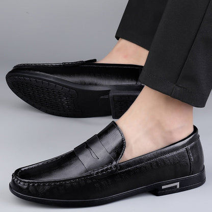 Genuine Leather Men Shoes Casual Italian Men Loafers Breathable Office Shoes Men Designer Slip On Driving Shoes Plus Size 38-46
