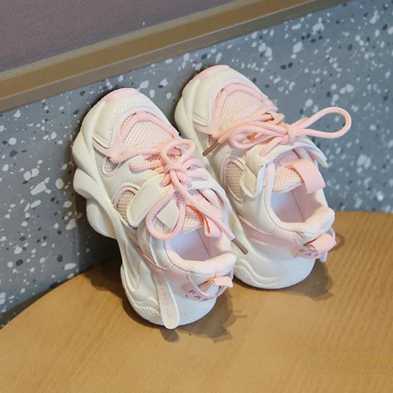 Fashion Children's Sports Shoes Student Mesh Breathable Running Shoes Kids Non-slip Basketball Shoes for Girls and Boys Outdoor