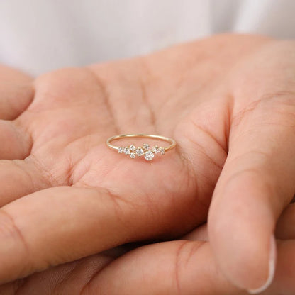 Aliança Moissanite de Prata 925 para Mulheres, Anel de Diamante de Laboratório Brilhante, Joia Fina, Presente