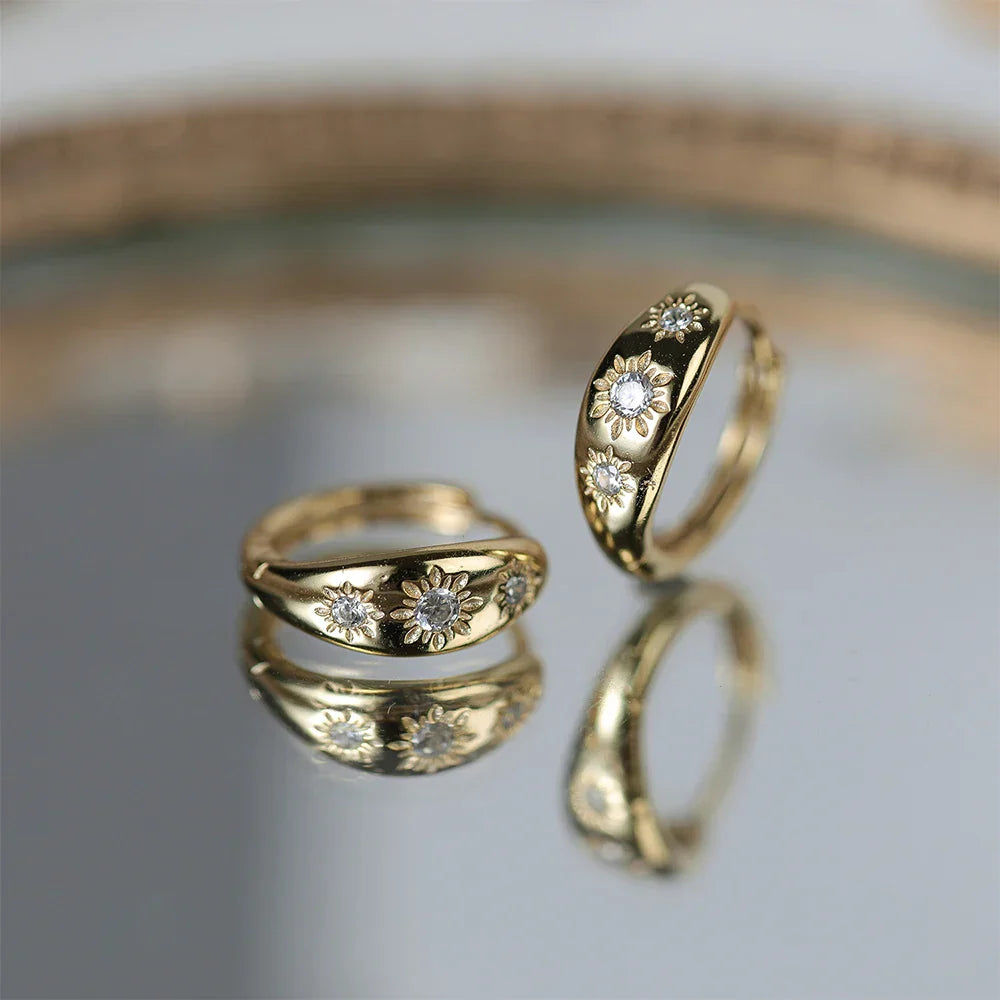 925 Sterling Silver Ear Buckle Snake Twisted Round Circle Microinlaid Zirconia Hoop Earrings For Women Pendientes Aro Rojos