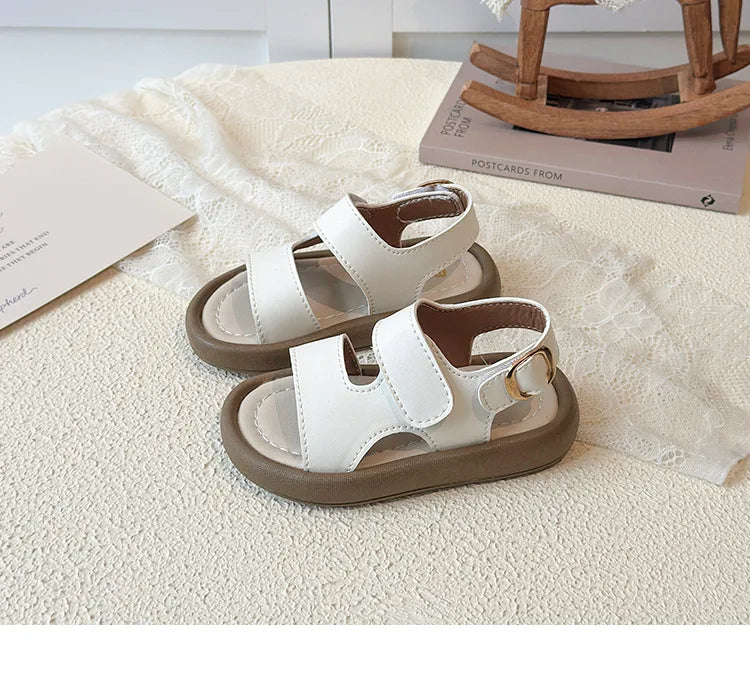 2026 Children Casual Beach Shoes for Girls Boys Summer New Fashion Korean Style Soft Sole Anti-slippery Versatile Roman Sandals