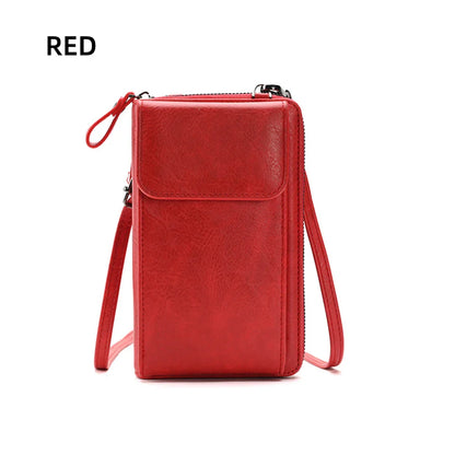 Fashionable single-shoulder bag, versatile crossbody bag, colorful mobile phone bag, large-capacity coin purse