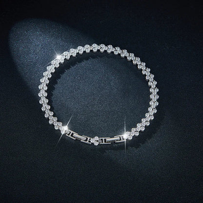 2.5mm 5.4cttw Full Moissanite Bracelet for Women S925 Sterling Silver luxury Full Diamond sparkling Wedding Jewelry