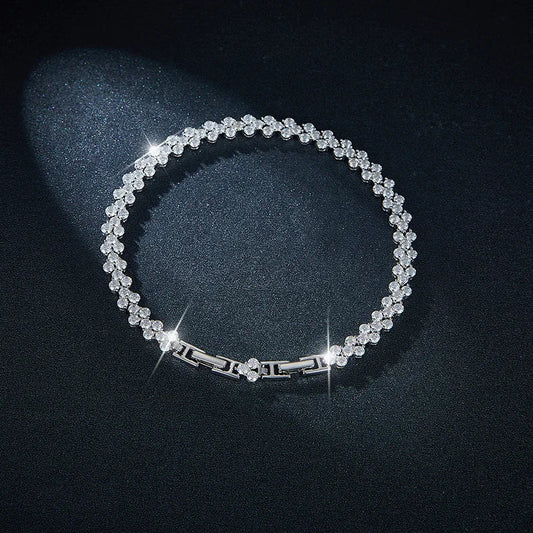 2.5mm 5.4cttw Full Moissanite Bracelet for Women S925 Sterling Silver luxury Full Diamond sparkling Wedding Jewelry