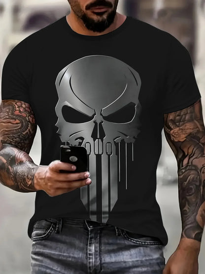 Graphic T-Shirt for Men Skull Tears Design 3D Print Superhero Graphic Tee Comfortable Fit T Shirt