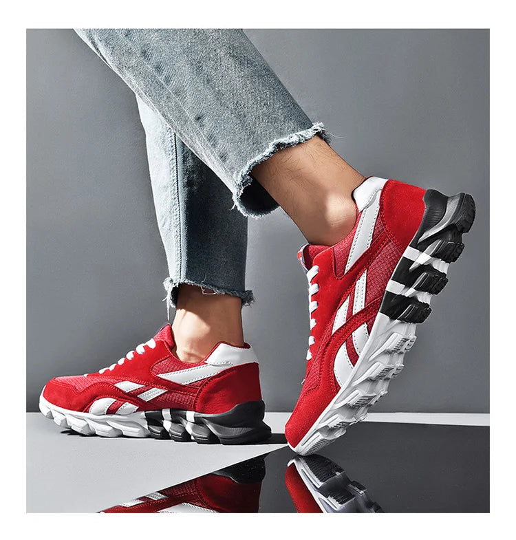 Men's and women's running shoes breathable casual sneakers anti-slip vibration comfortable walking shoes 36-48