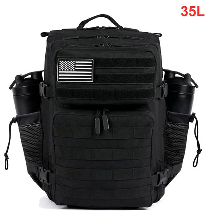 35L Tactical Backpack for Women Men Molle Outdoor Travel Camping Hiking Bag Sports Weekend Athlete Gym Rucksack Dual Cup Holders