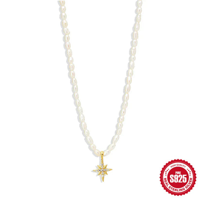 925 Sterling Silver Necklaces Charms for Women Crystal Cross Clavicle Collar Chain Simple Choker Necklace Accessories Gift
