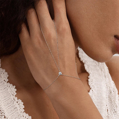 4mm Moissanite Ring Bracelet for Women Elegant S925 Sterling Silver Adjustable Chain Lab Diamond Jewelry Birthday Gifts