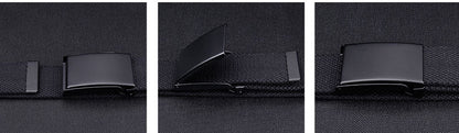 Plus LONG Size 160 150 140 130 120 110 cm Canvas Belts Men Black Automatic buckle Unisex Women Large Big Size Jeans Belts 2023
