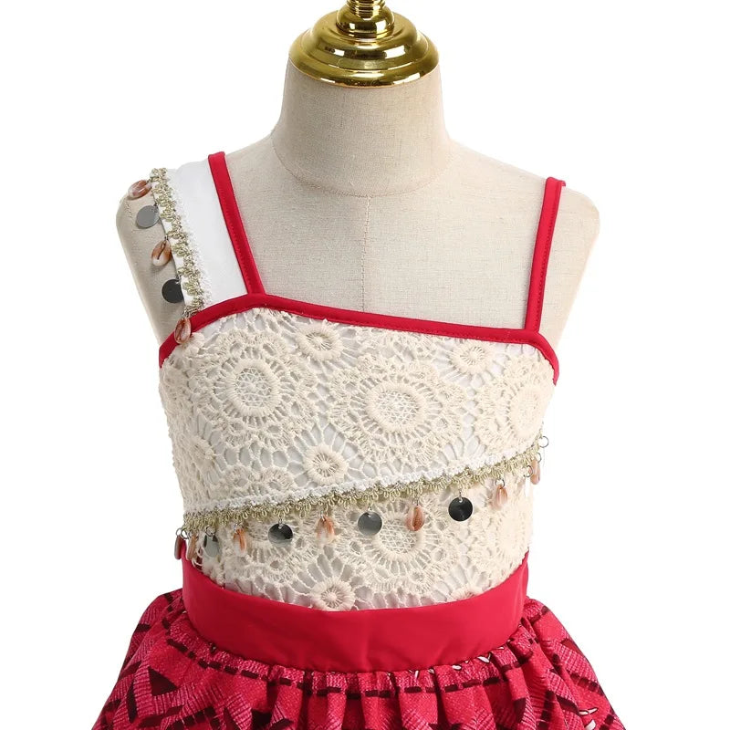 2026 Novo Filme Moana Cosplay Roupa Vestido Infantil Carnaval Vaiana Purim Festival Fantasia Menina Princesa Aniversário Festa Vestido