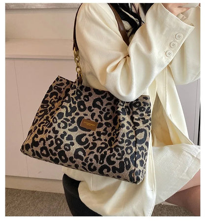 Best Selling Women's Bag, Retro Leopard Print Single Armpit Shoulder Bag, Large Capacity Tote Bag, Daily Handbag Women Shopping