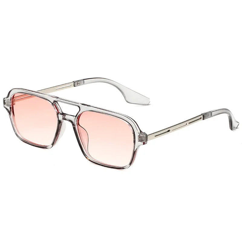 Sunglasses Female Vintage Hollow Leopard Blue Oculos De Sol Woman