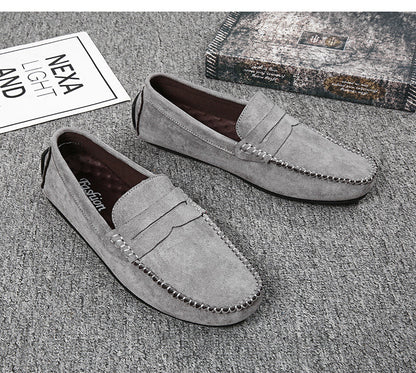 Trend Suede Men Casual Shoes Breathable Comfort Slip-on Mens Driving Shoes Fashion Men Lazy Shoes Luxury Brand Loafers Moccasins