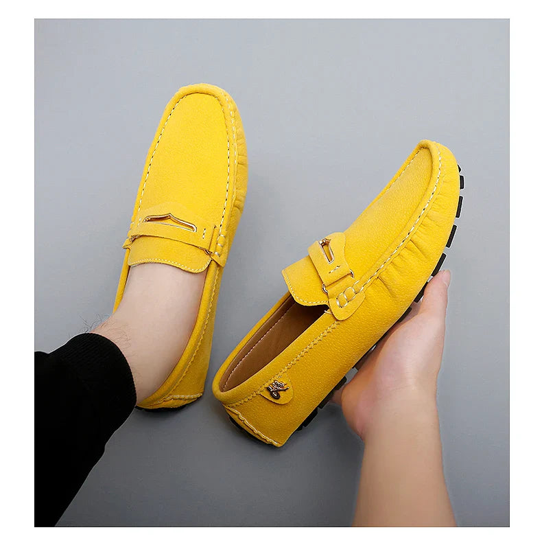 48 Extra Large Size Frosted Couple Style Halloween Gift 2025 Autumn New Beanie Shoes British Style Slip-On Lazy Men's Shoes Driving Lightweight Non-Slip Casual Leather Shoes
