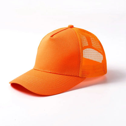 Blank 5 Pane Mesh Baseball Cap Mens And Women Curved Snapback Hats Summer Sunshade Sun Hat Simple Trucker Cap gorras casquette