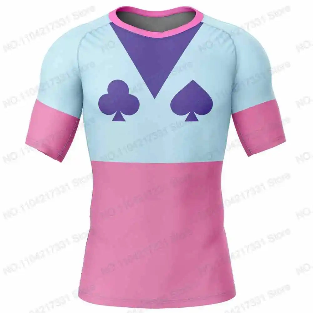 Hunter Cartoon Anime Rash Guards Surfing Jersey Beach Shirts Swimwear Diving Gym Shorts MMA BJJ Men Jiu Jitsu Fitness Sets