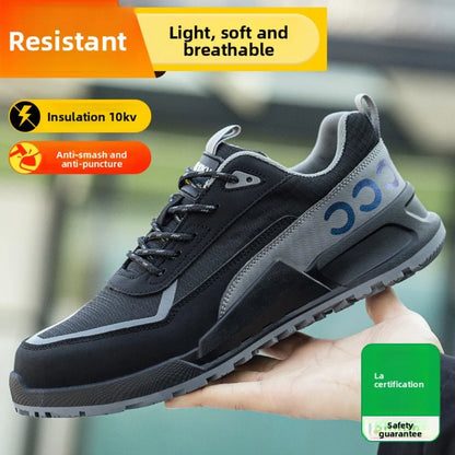 Labor Protection Shoes Men's Anti Smashing Anti Piercing Work Shoes Insulated 10KV Wear-resistant Electrical Shoes Safety Shoes