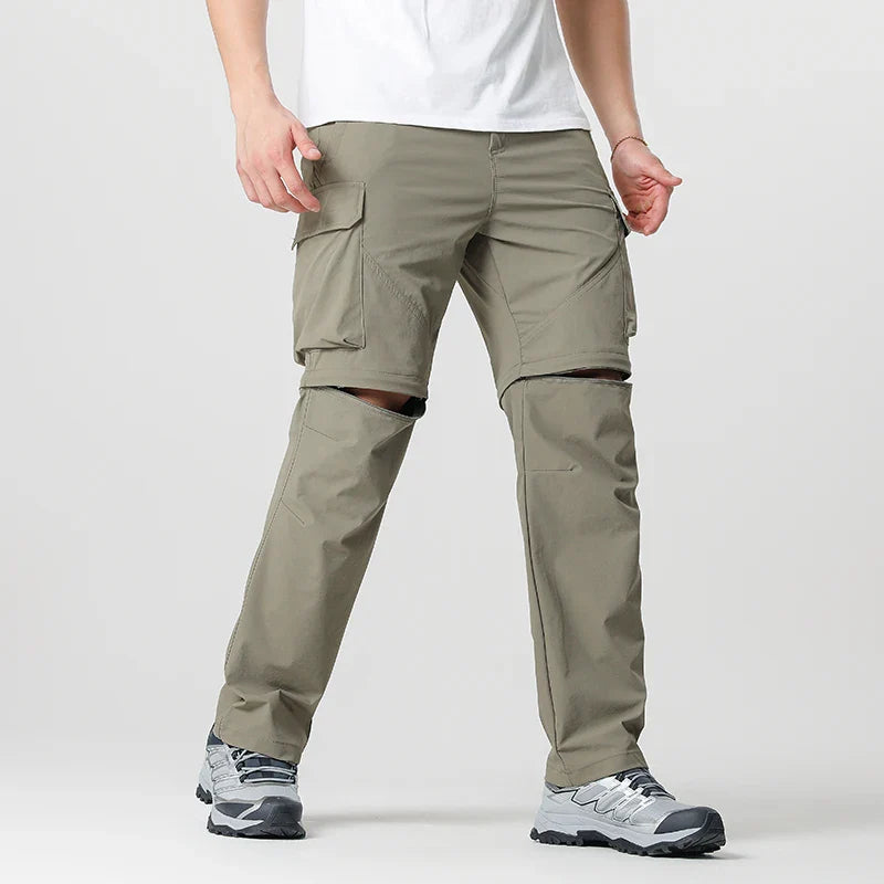 Men's Cargo Hiking Convertible Pants, Waterproof, Quick Dry, Lightweight, Removable Zipper, Perfect for Outdoor Adventures, Fishing and Camping, All-Season Versatile Hiking Gear.