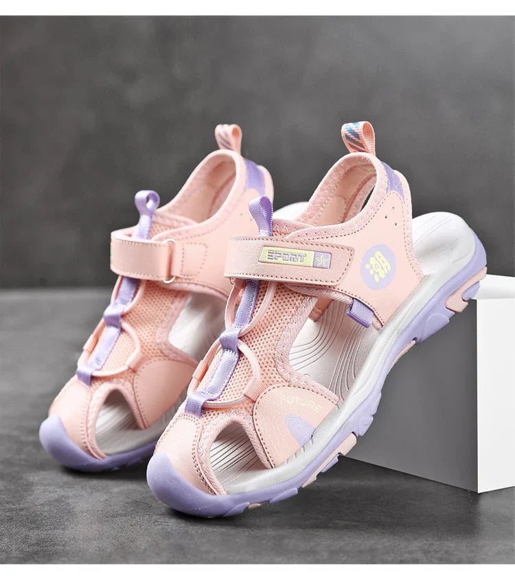 Summer Beach Shoes Kids Closed Toe Anti-collision Sandals Breathable Children Casual Walking Sandals For Boys And Girls