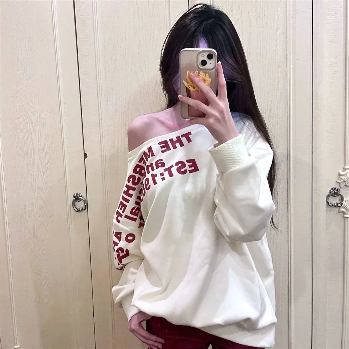 Camiseta Y2K Sexy Oversize Feminina Streetwear Estampada Manga Longa Básica Blusa Feminina Outono 2025 Inverno Coreana Moda Camisa Oversized