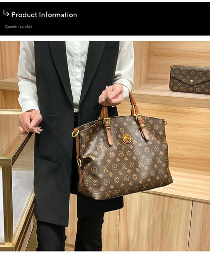 Ladies' light luxury handbag 2025 new high-end designer fashion retro handbag shoulder bag large capacity crossbody bag tote bag