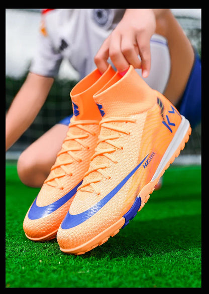 New Men Soccer Shoes Breathable Cleats Adult Outdoor Sport Football Boots Training Boys Long Spikes Non Slip Match Comfortable