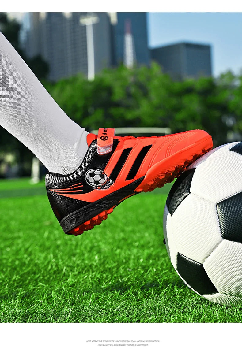 New Kids Turf Football Boots Training Shoes Soccer Shoes Drop Shipping Professional Match Grass Ultralight Cleats Boys Non-Slip
