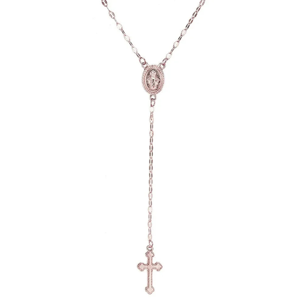 2026 New Fashion Vintage Christian Cross Bohemia Religious Rosary Pendant Necklace for Women Charm Fashion Jewelry Gifts