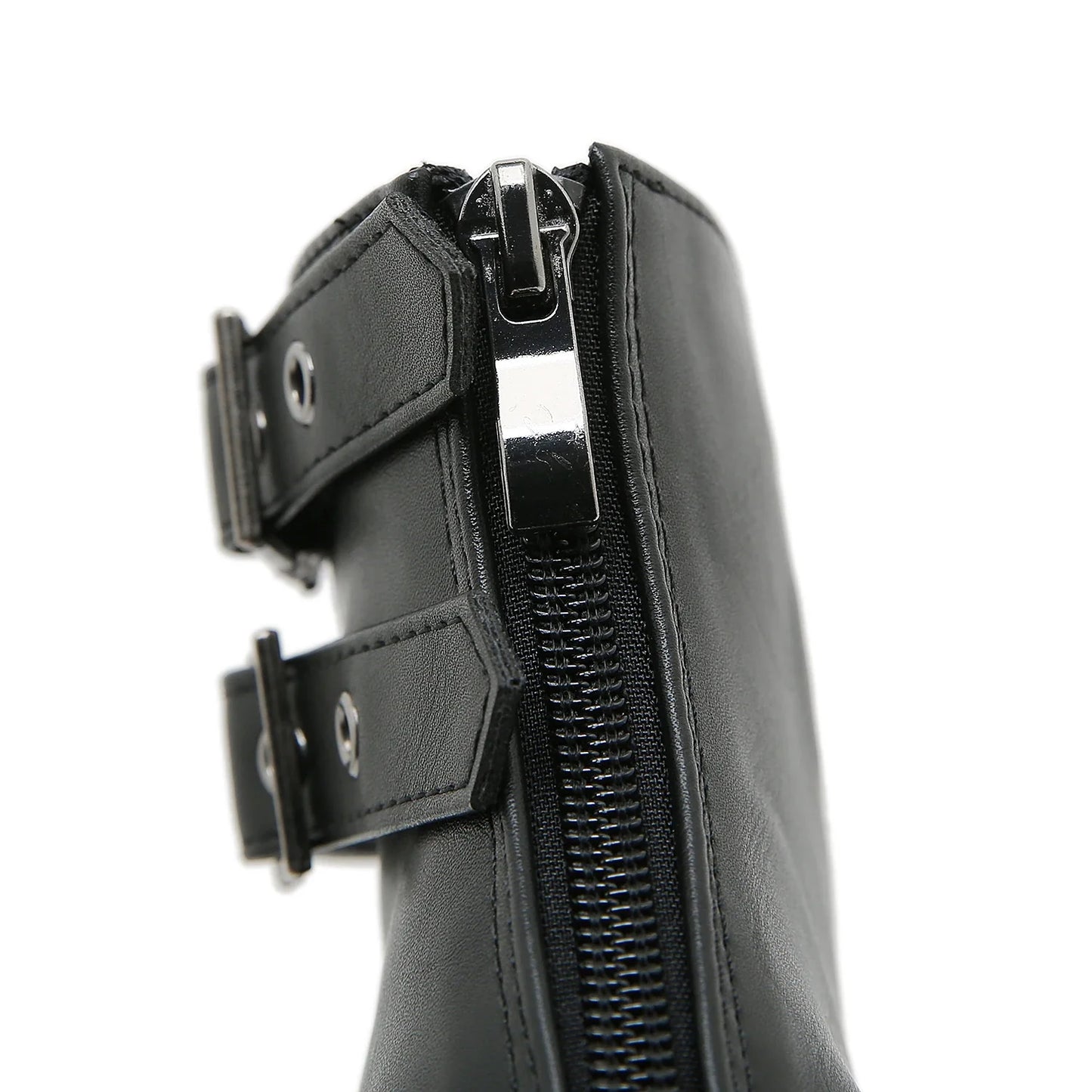Goth Style Women Block Heels for Halloween Fashion Buckle Strap Dress Pumps Platform Mary Jane Shoes Stylish Back Zipper