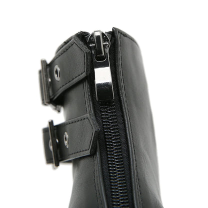 Goth Style Women Block Heels for Halloween Fashion Buckle Strap Dress Pumps Platform Mary Jane Shoes Stylish Back Zipper