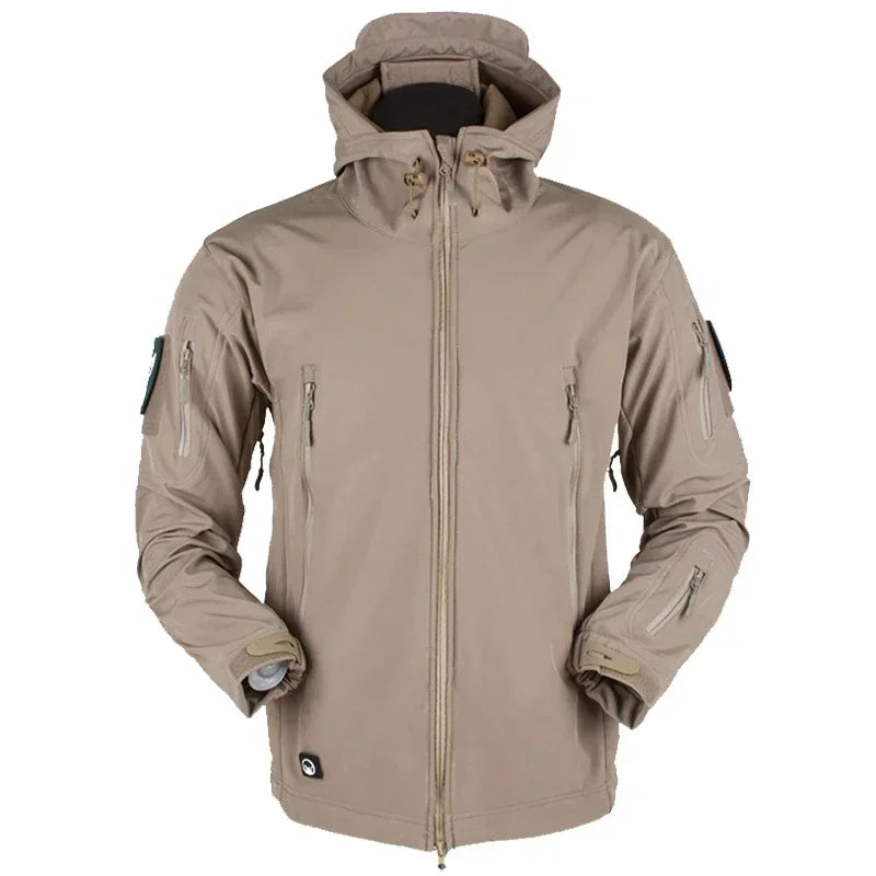 Military Waterproof Jacket Men's jacket Outdoor Soft Fleece Women's Windproof Breathable Thermal Hooded Suit Jackets