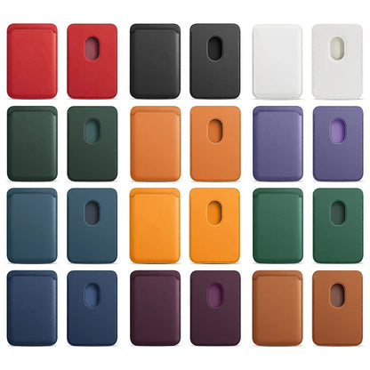 For Magsafe Wallet Card Holder Case For Apple iPhone 17 16 15 14 13 12 Pro Max Magnetic Leather Bag Adsorption Cover Accessory