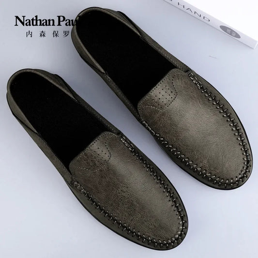2025 shoes men's lazy one-pedal spot solid color men's shoes summer men shoes British cross-border large-size casual