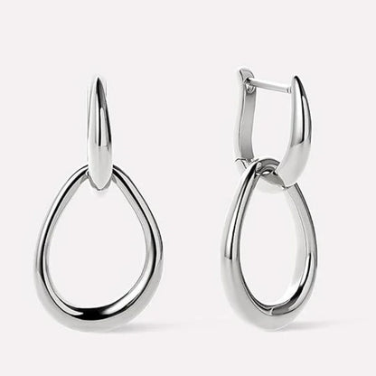 14K Gold-Plated Hypoallergenic Geometric U-Shaped Water Drop Earrings for Women Fashion Minimalist Pendant Earrings Jewelry Gift