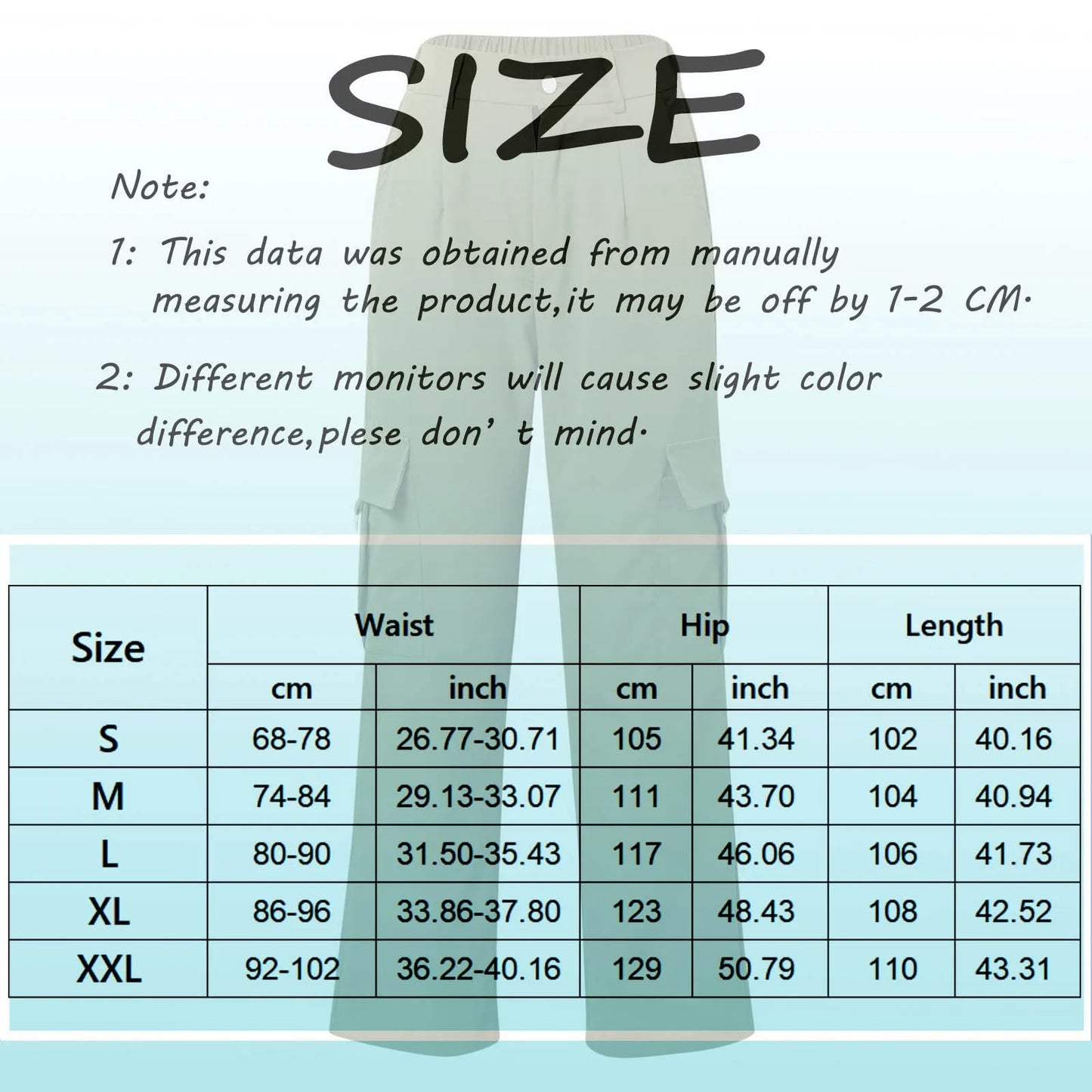 Cargo Pants Women Retro Loose Full Length Straight Leg Trousers