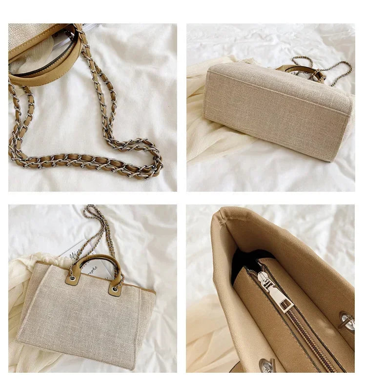 Fashion Make Up Designer Big Women's 2025 New Korean Fashion Casual Large Capacity Shoulder Crossbody Chain Tote Bag