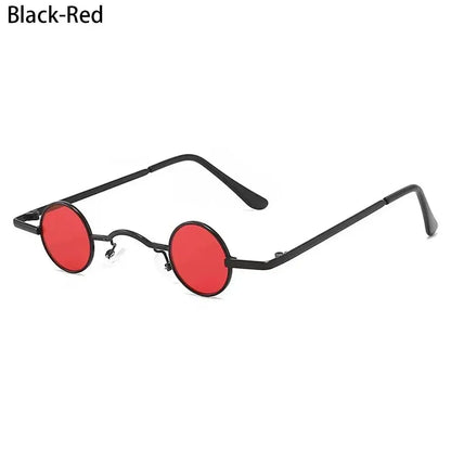 Small Round Rock Punk Sunglasses for Women Men Ultra Metal Frame Hip Hop Sun Glasses Candy Color Fashion Shades Driving Eyewear
