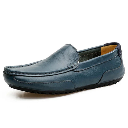 Summer Luxury Brand Men Casual Shoes Soft Genuine Leather Mens Loafers Moccasins Italian Designer Breathable Slip on Boat Shoes