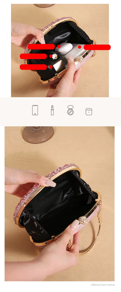 Cross-border explosive sunflower dinner bag Fashion banquet clutch bag Dress evening bag Diamond set bag European and American p
